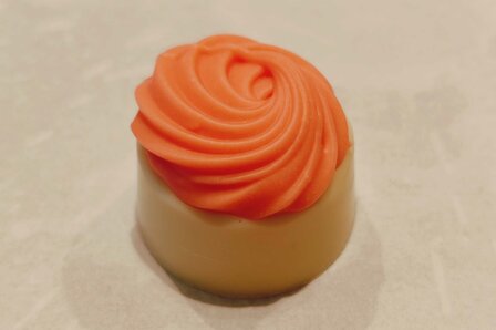 Zachte aardbeien ganache wit